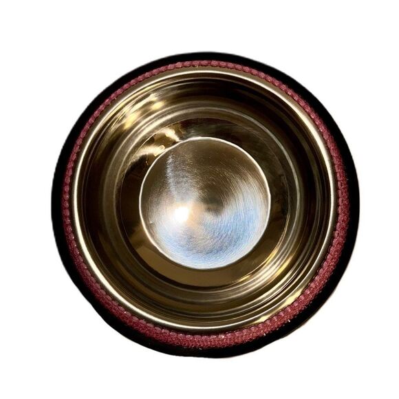 Pink Rhinestone Covered Stainless Steel Dog Cat Small Pet Food and/or Water Bowl - Picture 4 of 10